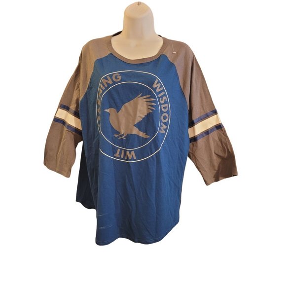 HOT TOPIC Harry Potter Ravenclaw Girls Athletic Raglan NWT Size XL - Picture 2 of 6